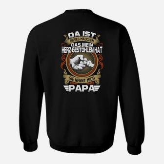 Herzstehlendes Mädchen Papa Sweatshirt, Vaterliebe Design - Seseable