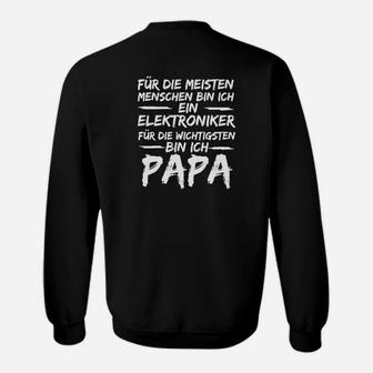 Papa Elektroniker Sweatshirt, Besonderes Design für Väter - Seseable