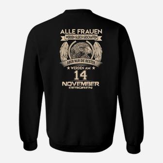 Personalisiertes Geburtstags-Sweatshirt für Frauen am 14. November, Adlermotiv - Seseable