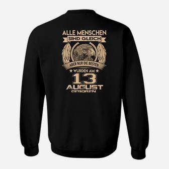 Personalisiertes Geburtstags-Sweatshirt mit Adler und 13. August Spruch - Seseable
