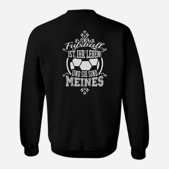 Schwarzes Fußball-Sweatshirt für Herren Fußball ist ihr Leben - Seseable