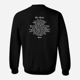 Schwarzes Sweatshirt Bier Unser Gebet - Humorvolles Tee für Bierliebhaber - Seseable