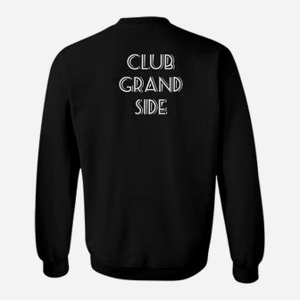 Schwarzes Sweatshirt Club Grand Side, Trendiges Tee für Events - Seseable