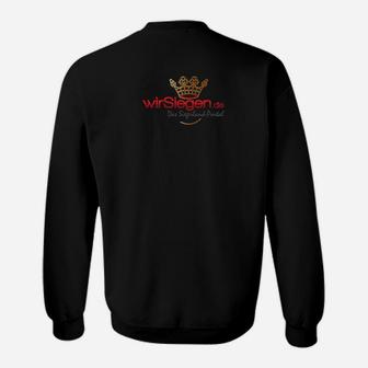 Schwarzes Sweatshirt mit wirSiegen.de Logo, Siegerland-Portal Design - Seseable