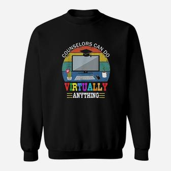 100 Day Of School Counselor Can Do Virtually Anything Sweatshirt - Thegiftio