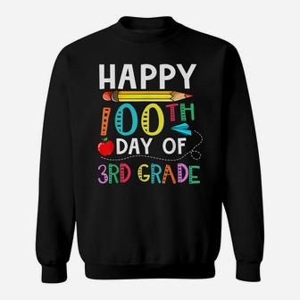 100 Days Of 3Rd Grade - Happy 100Th Day Of School Gift Kids Sweatshirt | Crazezy