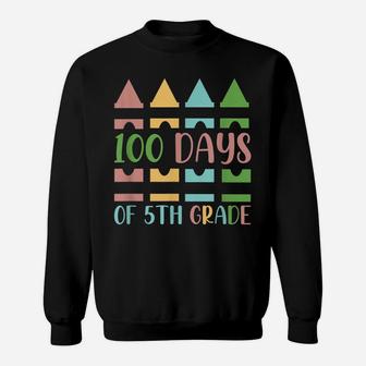 100 Days Of 5Th Grade School Kids Happy 100 Days Of School Sweatshirt | Crazezy AU
