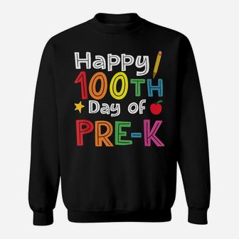 100 Days Of Pre K Teacher And Student Teacher Boy Girl Sweatshirt | Crazezy UK