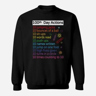 100 Days Of School 100Th Activities Teacher Kids Boys Girls Sweatshirt | Crazezy