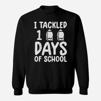 100 Days Of School Shirt Kids Funny Football Shirts For Boys Sweatshirt | Crazezy DE