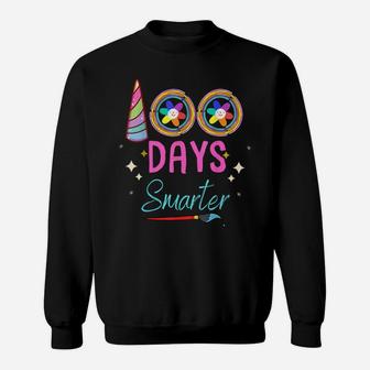100 Days Smarter Cute Design For Students 100 Days Of School Sweatshirt | Crazezy