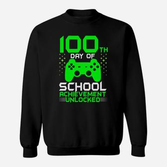 100Th Day Of School Gamer Teachers Kids Happy 100 Days Sweatshirt | Crazezy UK