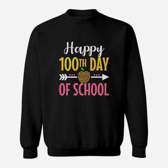 100th Day Of School Teachers Womens Girls 100 Days Of School Sweatshirt - Seseable