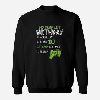 10Th Birthday Gaming 10 Years Old Perfect Gamer Sweatshirt | Crazezy DE