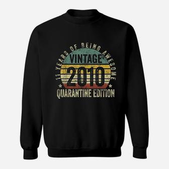 11 Years Of Being Awesome Birthday Vintage 2010 Sweatshirt | Crazezy