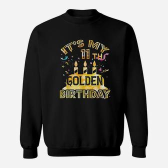 11Th Birthday Its My 11Th Golden Birthday Vintage Sweatshirt | Crazezy DE