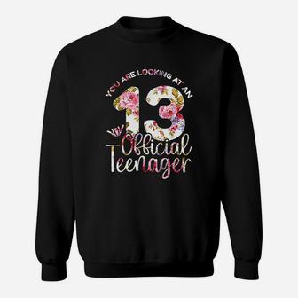13Th Birthday 13 Years Official Teen Teenager Birthday Sweatshirt | Crazezy CA