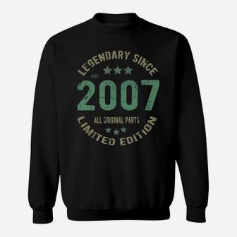14 Years Old Bday Legend Since 2007 - Vintage 14Th Birthday Sweatshirt | Crazezy