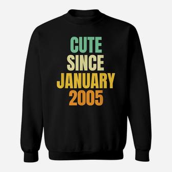 16Th Birthday Gift | Cute Since January 2005 Sweatshirt | Crazezy AU