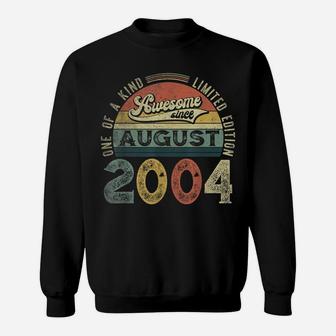 17Th Birthday Decorations August 2004 Boy Girl 17 Years Old Sweatshirt | Crazezy CA