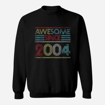 17Th Birthday Gifts Awesome Since 2004 Sweatshirt | Crazezy AU