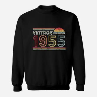 1955 Vintage Birthday Gift Retro Style Sweatshirt | Crazezy