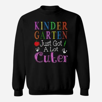 1St First Day Of Kindergarten Back To School Girls Gift Sweatshirt | Crazezy UK
