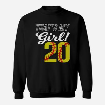 20 Softball Girl Number 20 Sweatshirt - Thegiftio UK