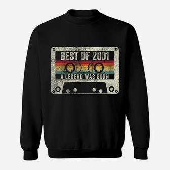 2001 19Th Birthday Gift Vintage Cassette Men Women Legend Sweatshirt | Crazezy