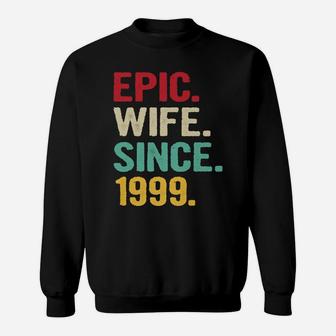 22Nd Wedding Anniversary Gifts For Her Epic Wife Since 1999 Sweatshirt | Crazezy DE