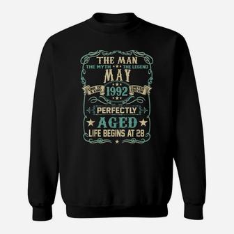 28Th Birthday Gift The Man Myth Legend Born In May 1992 Sweatshirt | Crazezy