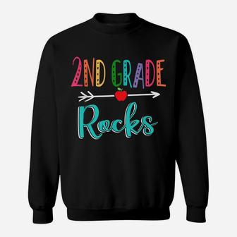 2Nd Grade Rocks Teacher Back To School Sweatshirt | Crazezy DE