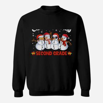 2Nd Teacher Christmas Chillin With My Second Grade Snowmies Sweatshirt | Crazezy