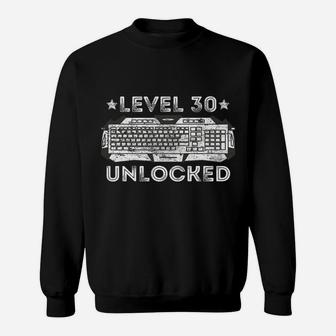 30Th Gamer Birthday Men's Level 30 Complete 30 Years Sweatshirt | Crazezy DE