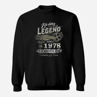 43Th Birthday Living Legend Born In 1978 Short Sleeve Sweatshirt | Crazezy CA