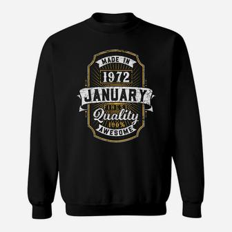 49 Years Old January 49Th Birthday Gift Made 1972 Vintage Sweatshirt | Crazezy