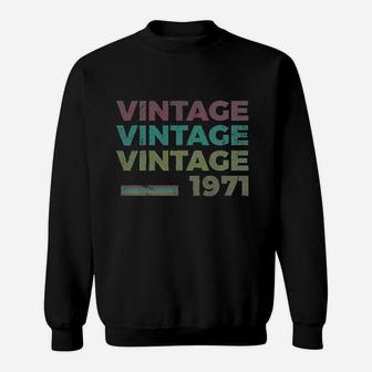 50Th Birthday Gift Retro Birthday Vintage 1971 Sweatshirt | Crazezy