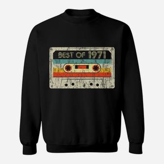 50Th Birthday Gifts Best Of 1971 Retro Cassette Tape Vintage Sweatshirt | Crazezy
