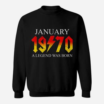 50Th Birthday January 1970 Fifty Year Old Men Gift For Dad Sweatshirt | Crazezy AU