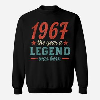 51St Birthday Year 1967 T Shirt The Year A Legend Was Born Sweatshirt | Crazezy