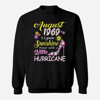 52 Years Old Vintage 1969 August Girl 52Nd Birthday Flower Sweatshirt | Crazezy UK