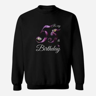 55 Year Old Floral 1966 Its My 55Th Birthday Gift Sweatshirt | Crazezy