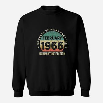 55 Years Old 55Th Birthday Vintage February 1966 Sweatshirt | Crazezy AU