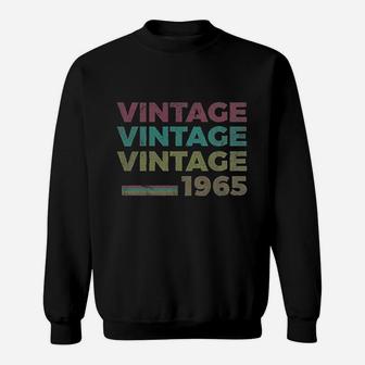 56Th Birthday Gift Retro Birthday Vintage 1965 Sweatshirt | Crazezy CA