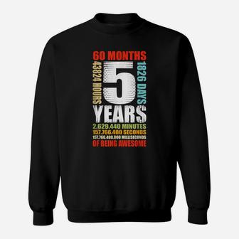 5Th Birthday 5 Year Old Boys Girls Kids Party Being Awesome Sweatshirt | Crazezy DE