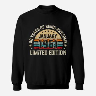 60 Years Old, Vintage 60Th Birthday, Made In January 1961 Sweatshirt | Crazezy UK