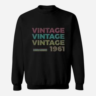 60Th Birthday Gift Retro Birthday Vintage 1961 Sweatshirt | Crazezy CA