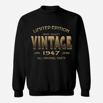 72Nd Birthday Gift 1947 T-Shirt B-Day 72 Year Old Age Yr Sweatshirt | Crazezy
