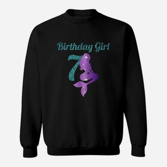 7Th Birthday Girl Of Mermaid Sweatshirt | Crazezy AU