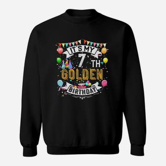 7Th Golden Birthday Vintage Sweatshirt | Crazezy UK
